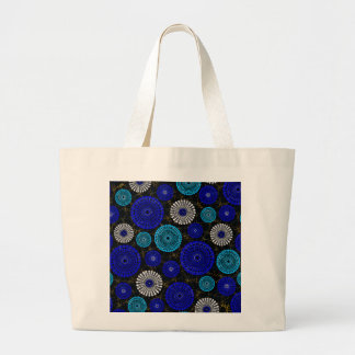 Blue Mandala Geometric Pattern Tote Bag