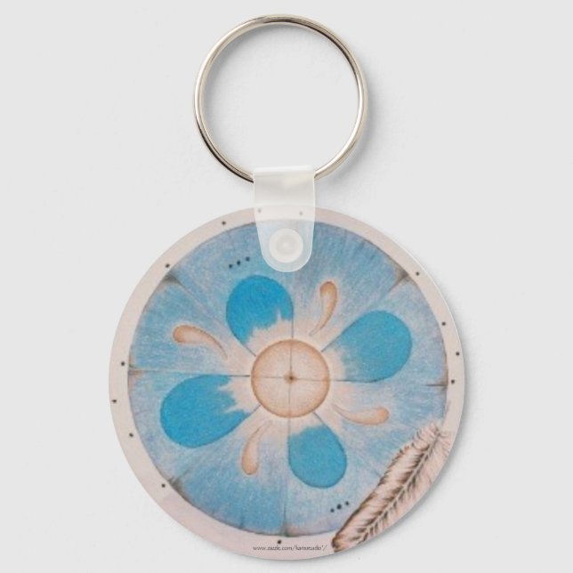 Blue Mandala keychain (Front)