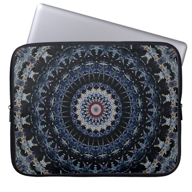 Blue Mandala Laptop Sleeve 15 inch (Front)