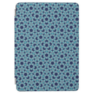 Blue mandala motif seamless pattern iPad air cover