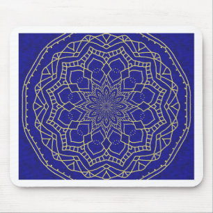 Blue Mandala Mouse Pad