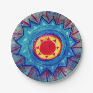 Blue Mandala Paper Plates