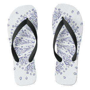 Blue mandala pattern thongs