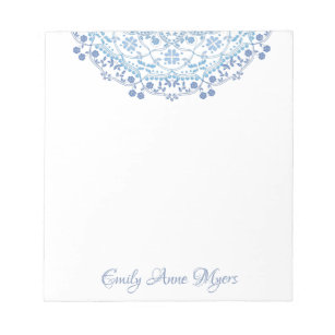 Blue Mandala Personalized Note Pad
