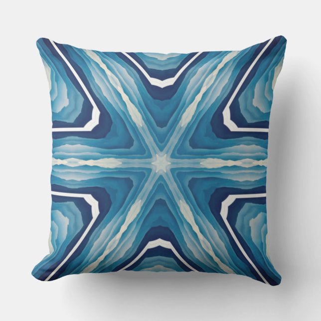 Blue Mandala pillow2 Cushion (Front)