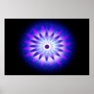 Blue Mandala Poster
