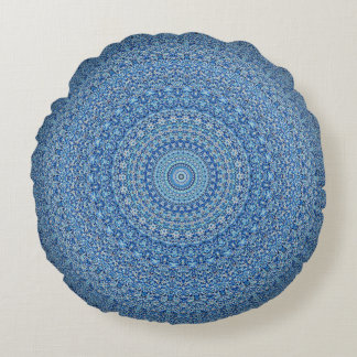 Blue Mandala Round Cushion