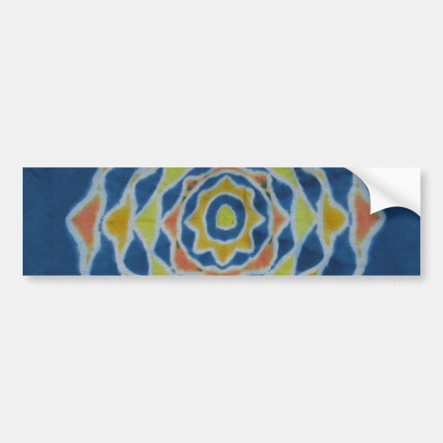 Blue Mandala Tie Dye Sticker (Front)