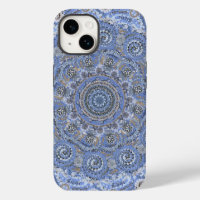 Blue Mandala With Beach Sea Life Words