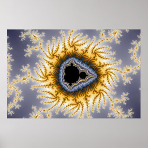 Blue Mandel - Fractal Poster