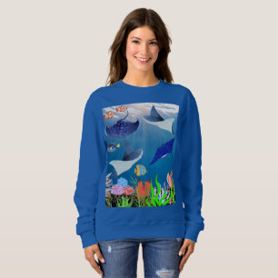 Blue Manta's Ocean Adventure Colourful Corals Dive Sweatshirt