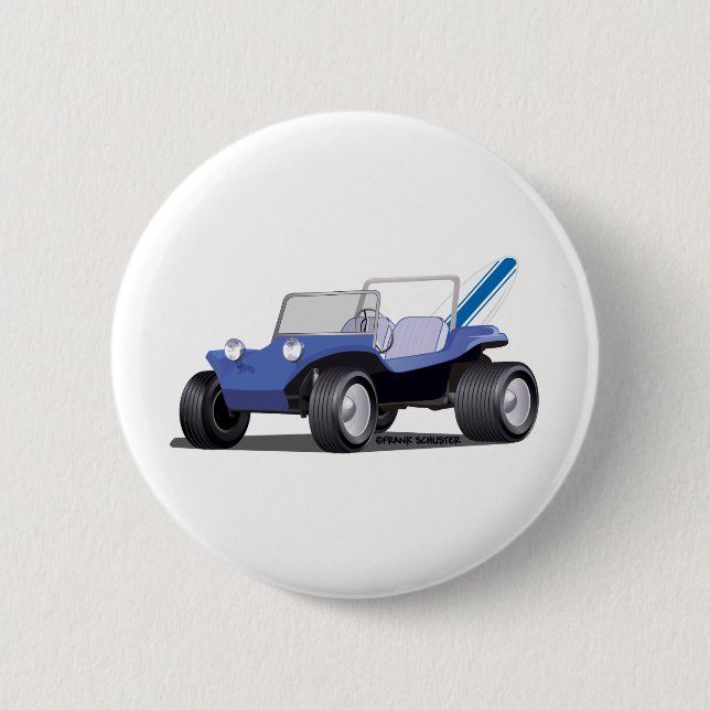 Blue Manx Side 6 Cm Round Badge (Front)