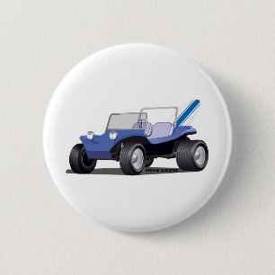 Blue Manx Side 6 Cm Round Badge