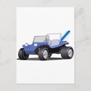 Blue Manx Side Postcard