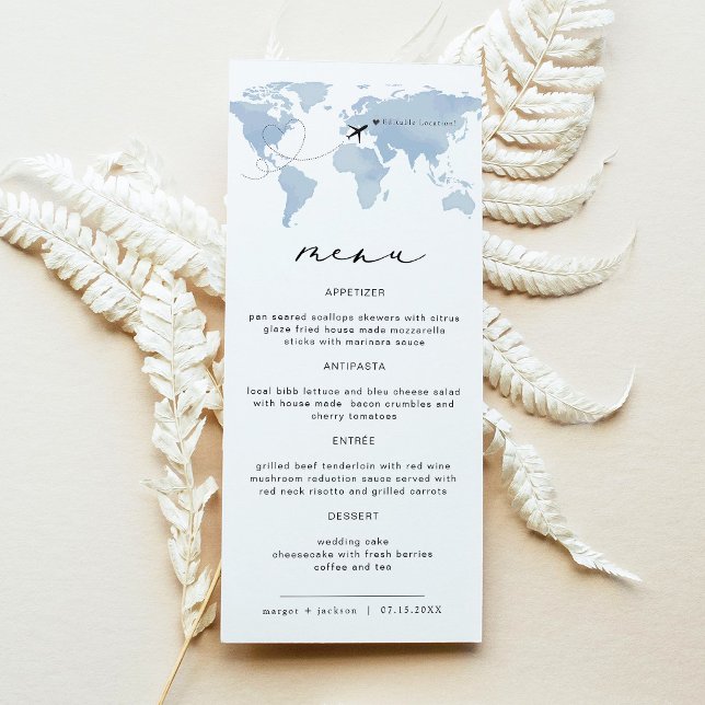 Blue Map Destination Dinner Menu | Carmen (Creator Uploaded)