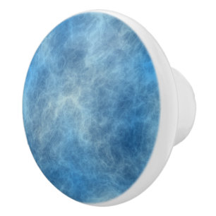 Blue Marble Abstract Ceramic Knob