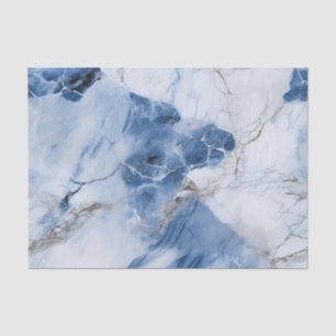 blue marble abstract coastal pattern tissue paper