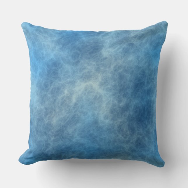 Blue Marble Abstract Cushion (Front)
