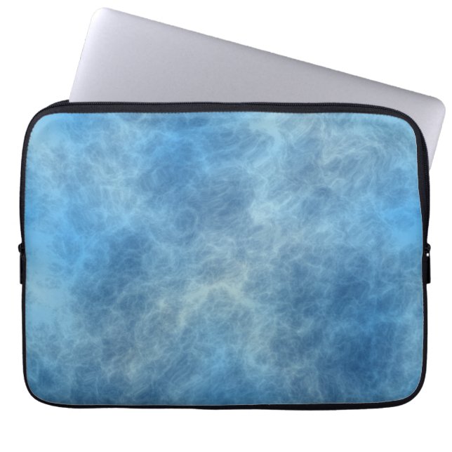 Blue Marble Abstract Laptop Sleeve (Front)