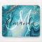 Blue Marble Abstract Monogram