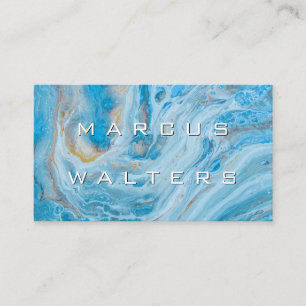 Blue Marble Background Business Card