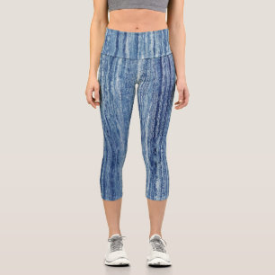 Blue Marble Capri Leggings