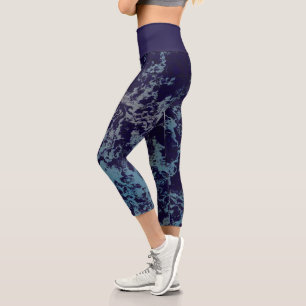 Blue Marble   Capri Leggings