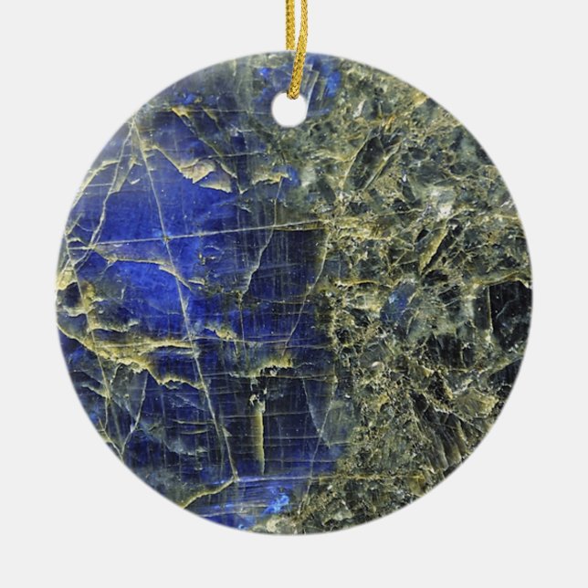 Blue Marble Ceramic Tree Decoration (Front)