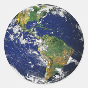 Blue Marble Classic Round Sticker