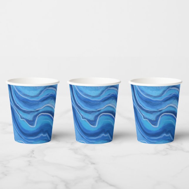 Blue Marble Coffee Cups  (Multi)