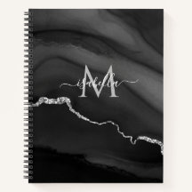 Blue Marble Custom Monogram Bullet Journal