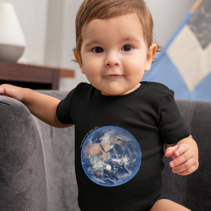 Blue Marble Earth, 2014 Satellite Photograph Baby Bodysuit