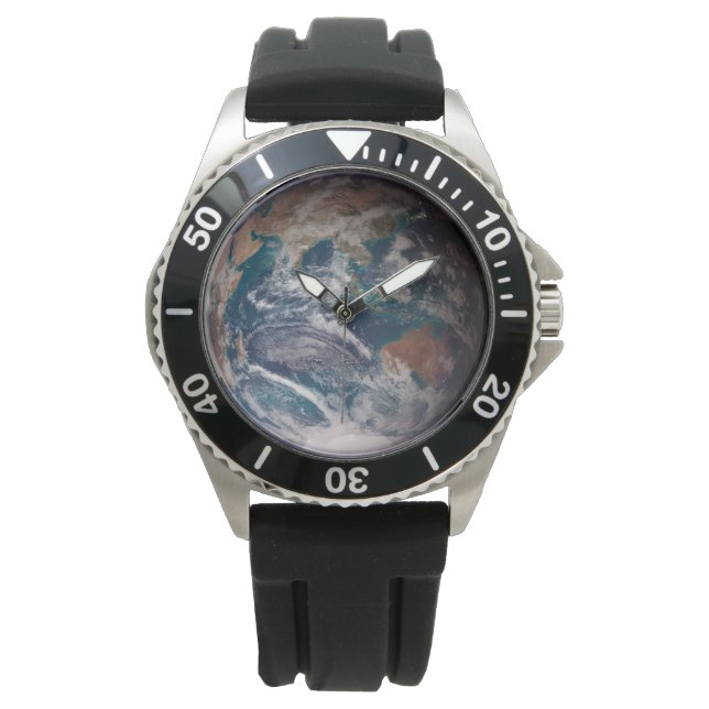 Blue Marble Earth (Eastern Hemisphere) Watch (Front)