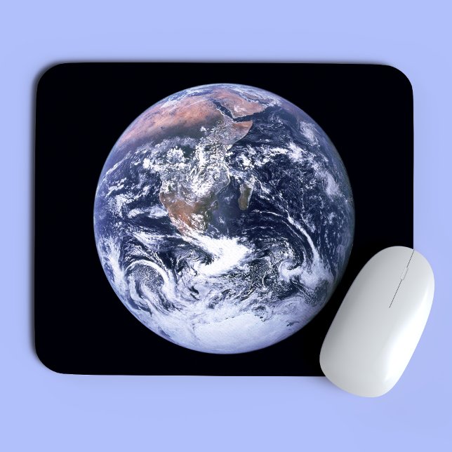 Blue Marble Earth on Black Mouse Pad (Creator Uploaded)