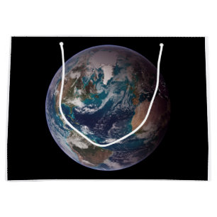 Blue Marble Earth (Western Hemisphere) Large Gift Bag