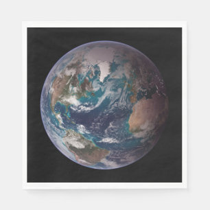 Blue Marble Earth (Western Hemisphere) Napkin