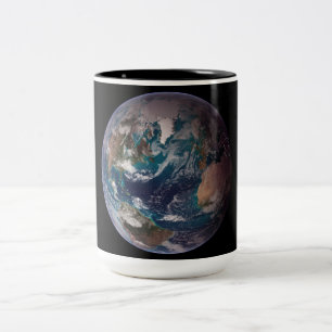 Blue Marble Earth (Western Hemisphere) Two-Tone Coffee Mug