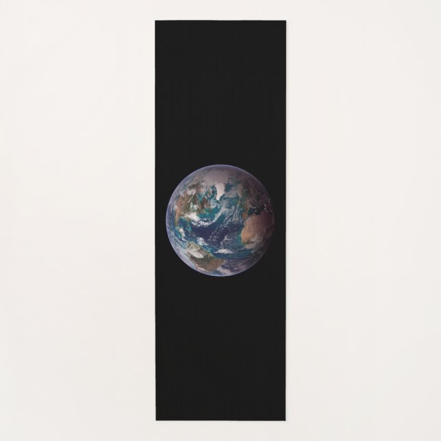 Blue Marble Earth (Western Hemisphere) Yoga Mat (Front)