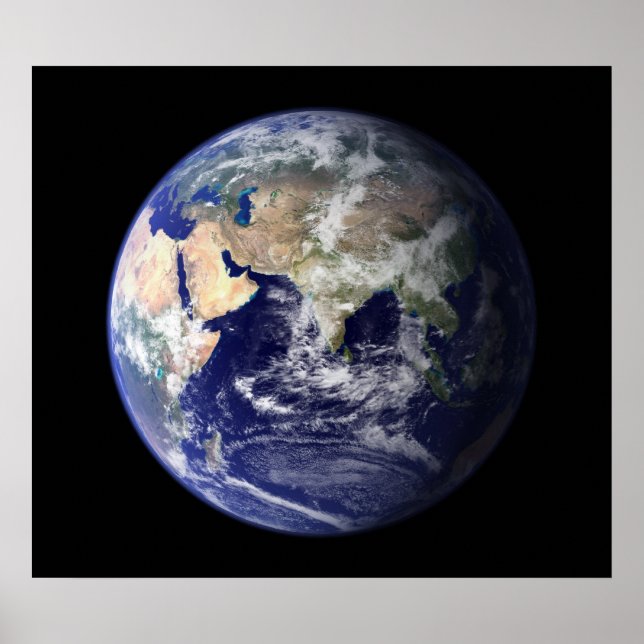 Blue Marble East View of Earth Poster (Front)