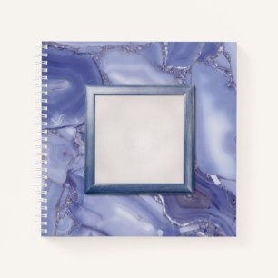 Blue Marble Frame Modern Notebook