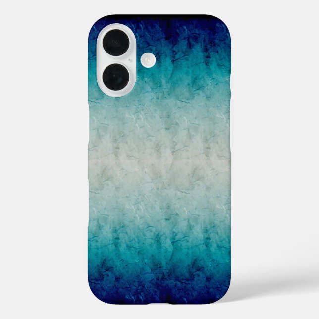 Blue Marble Gradient Design Reflected Case-Mate iPhone Case (Back)