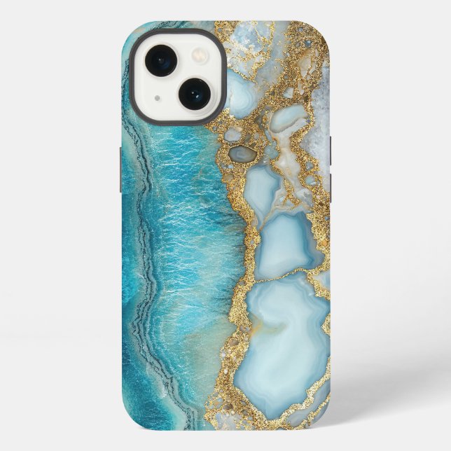 Blue marble iPhone case (Back)