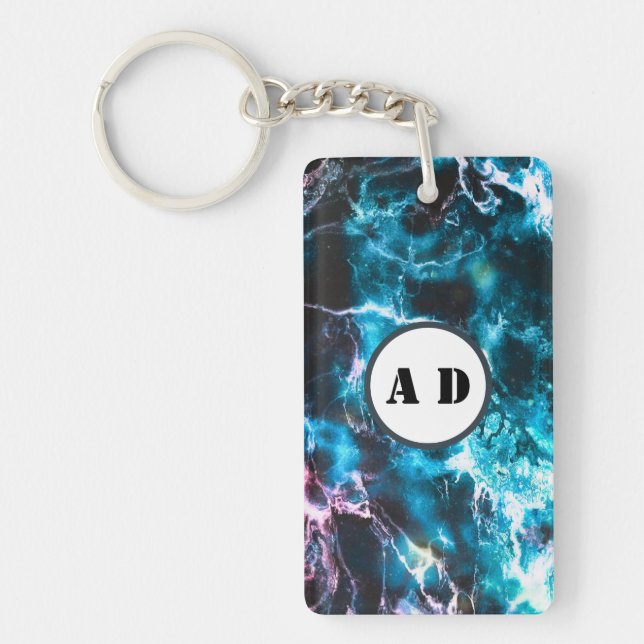 Blue Marble Key Ring (Front)