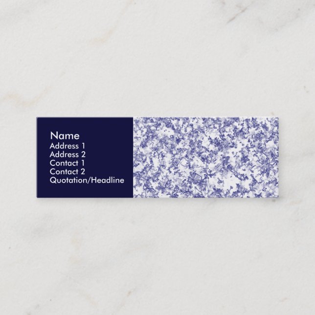 Blue Marble Mini Business Card (Front)