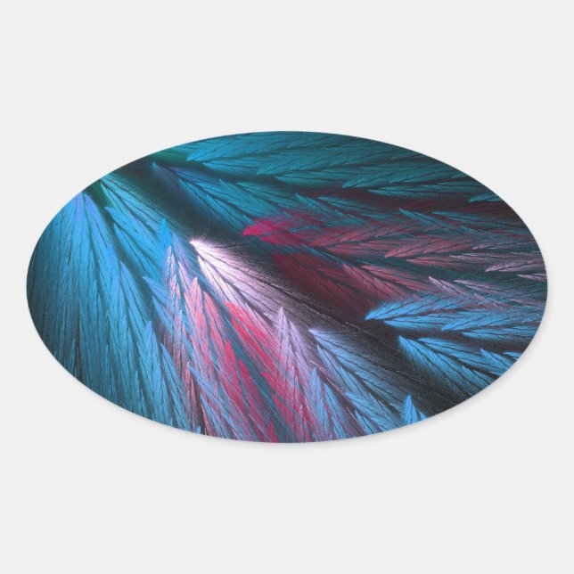 Blue Marble Oval Sticker (Front)