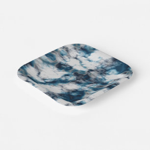 Blue Marble Paper Plate