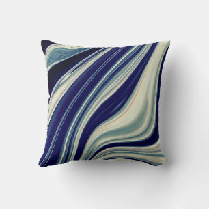 Blue Marble Pattern Cushion