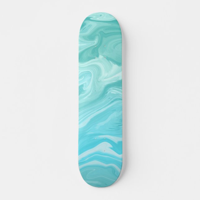 Blue Marble Pattern Skateboard (Front)