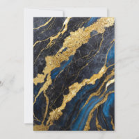 Blue Marble Pattern with Gold