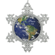 Blue Marble_Peace on Earth_Pewter snowflake